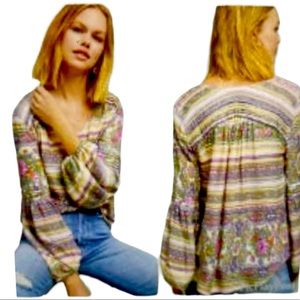 Anthropologie Maeve Floral Blouse